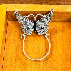 Sterling Silver Butterfly Charm Holder Pendant